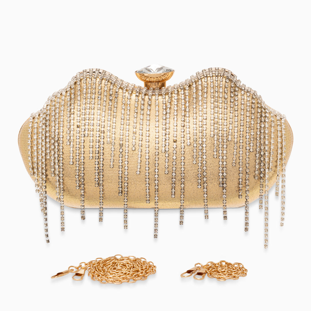 <tc>Ambrinee Kristall Fransen Tasche</tc>
