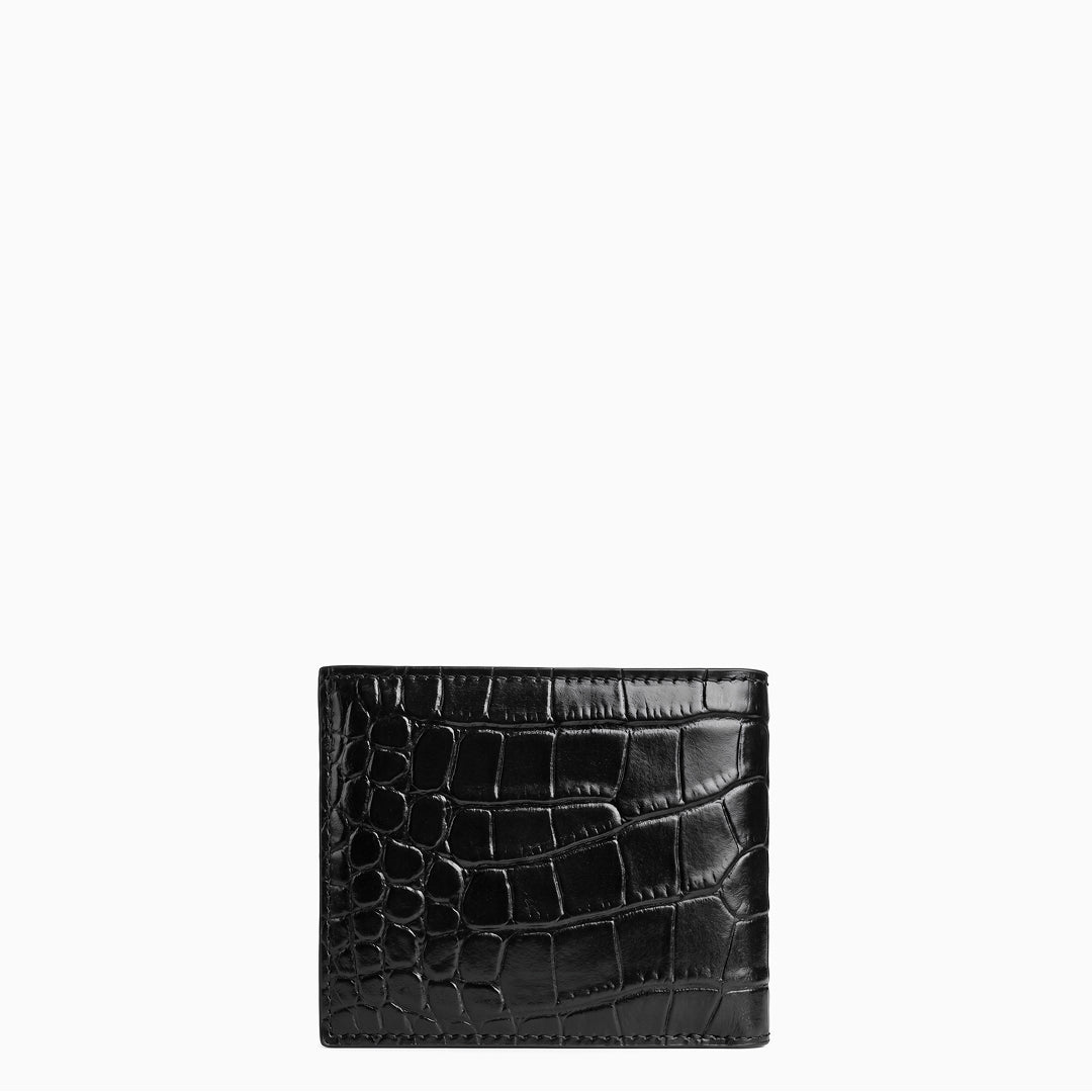 Croc-Embossed Slim Wallet