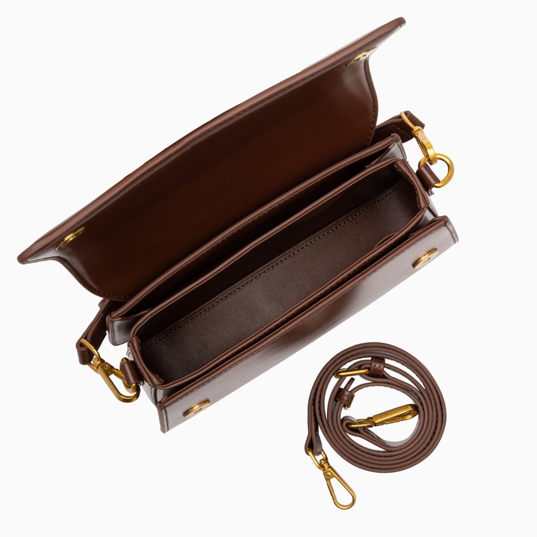 <tc>Britney Sleek Leder Umhängetasche</tc>