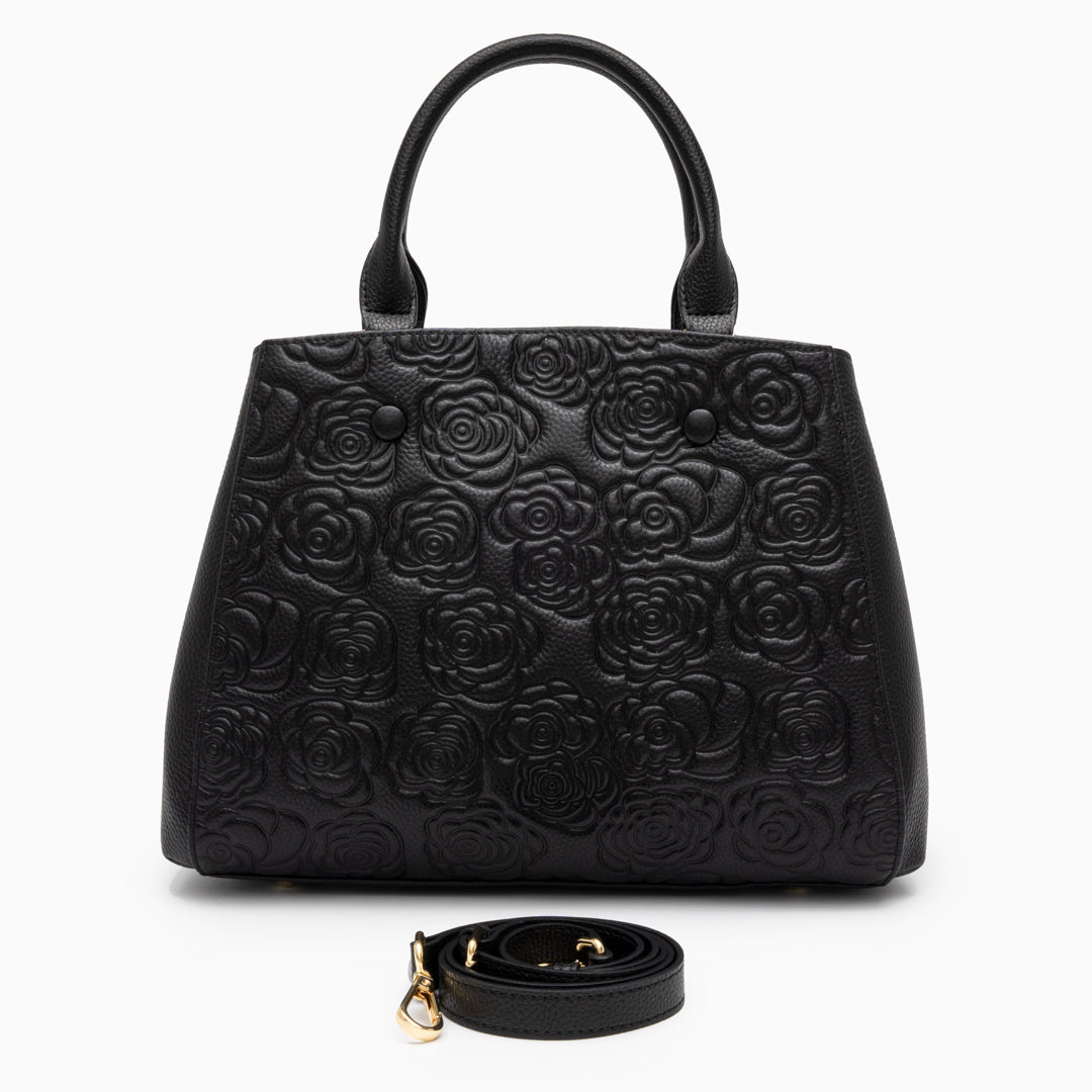<tc>Stacy Handtasche mit Blumenprägung</tc>