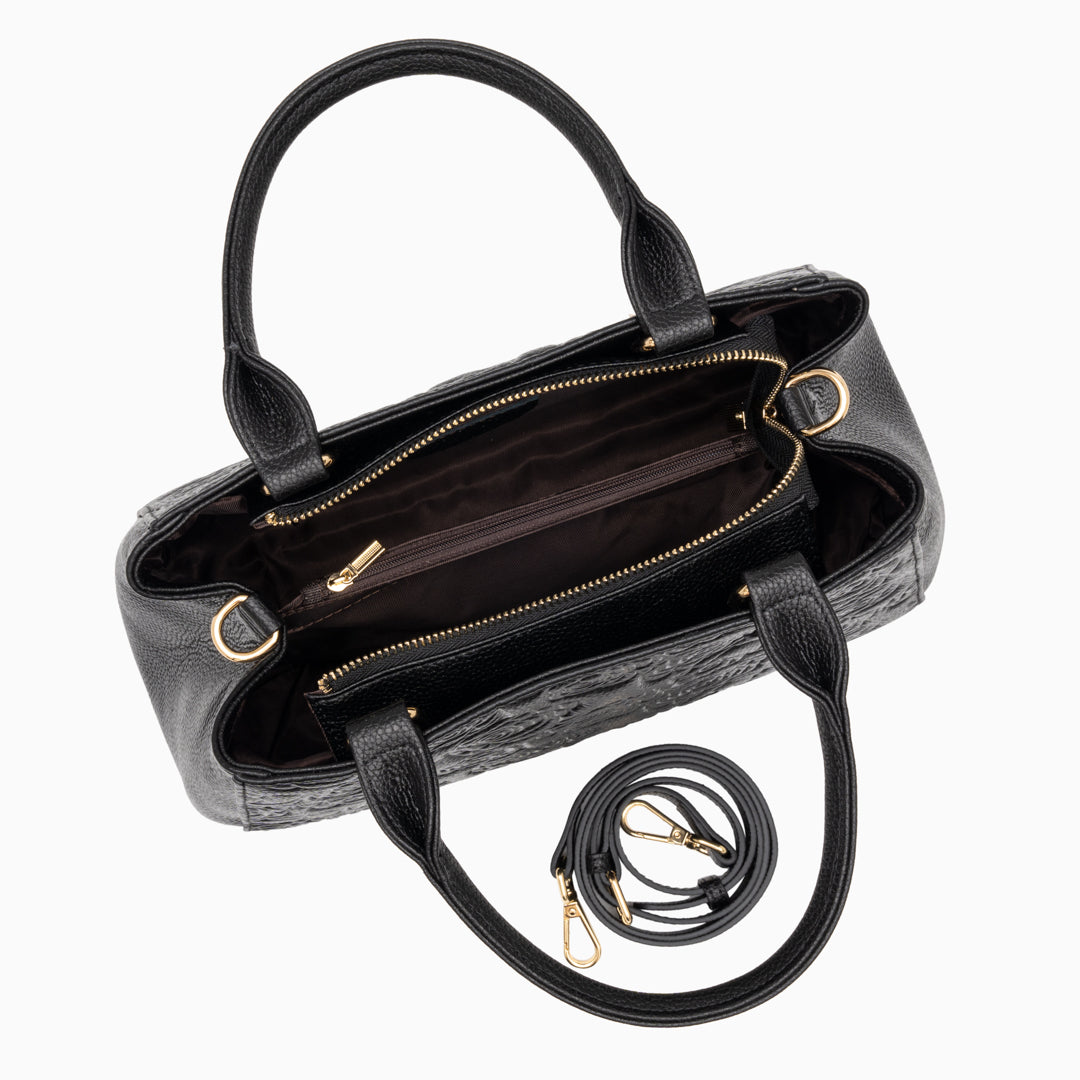 <tc>Stacy Handtasche mit Blumenprägung</tc>