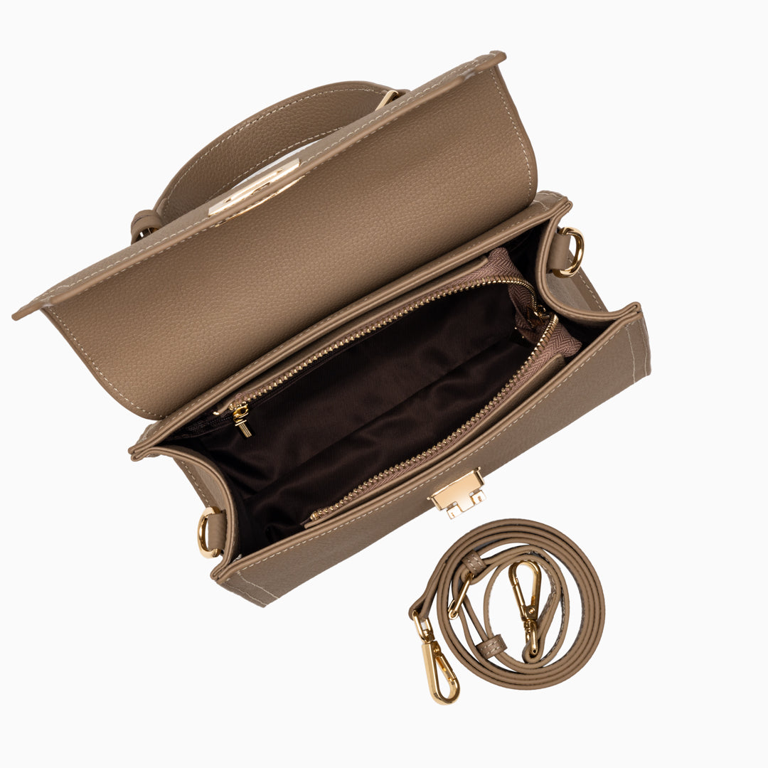 <tc>Aubri Strukturierte Lederhandtasche</tc>