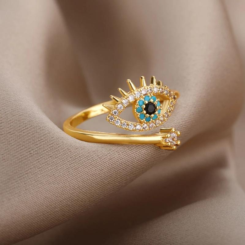 Blauer Evil Eye Ring