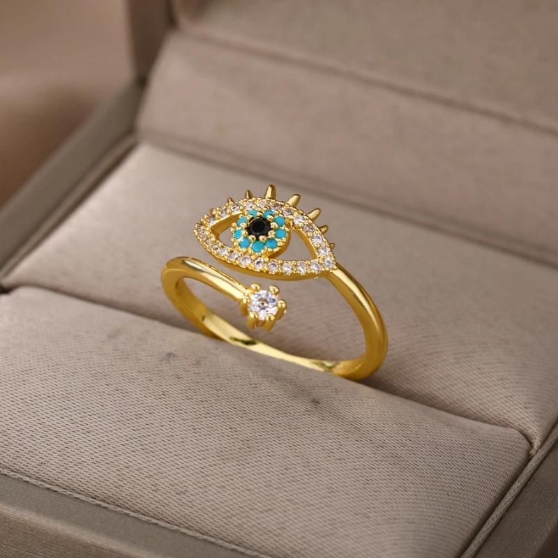 Blauer Evil Eye Ring