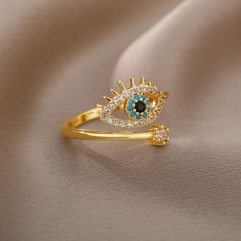 Blauer Evil Eye Ring