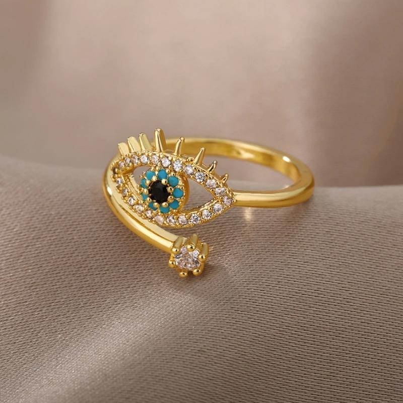 Blauer Evil Eye Ring