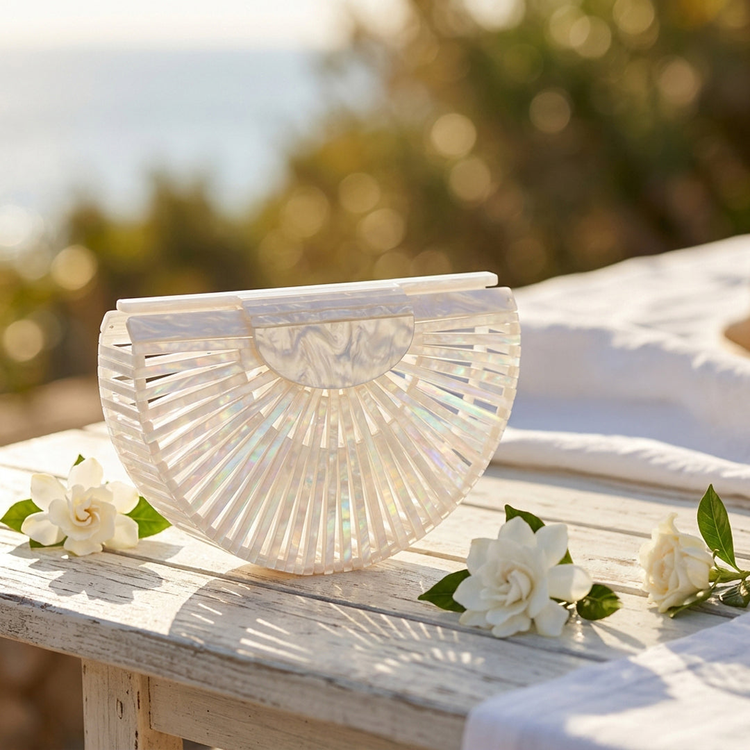 Halo Sunburst Acrylic Clutch