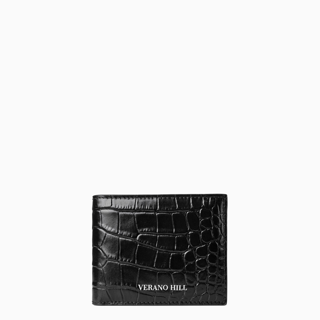 Croc-Embossed Slim Wallet