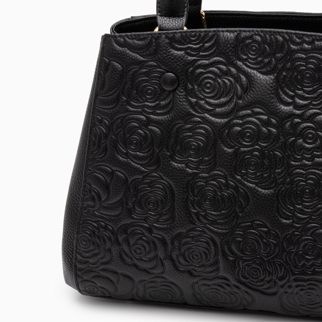 <tc>Stacy Handtasche mit Blumenprägung</tc>
