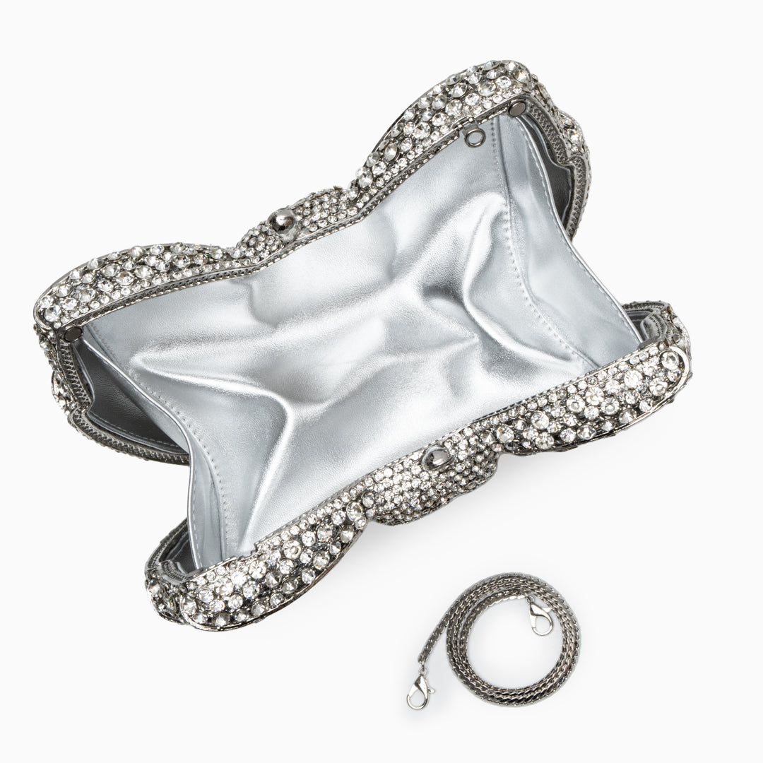 Isabella Clutch Tasche - Silber