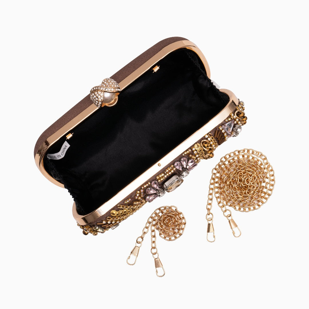 Cynthia Clutch Bag mit Perlenstickerei