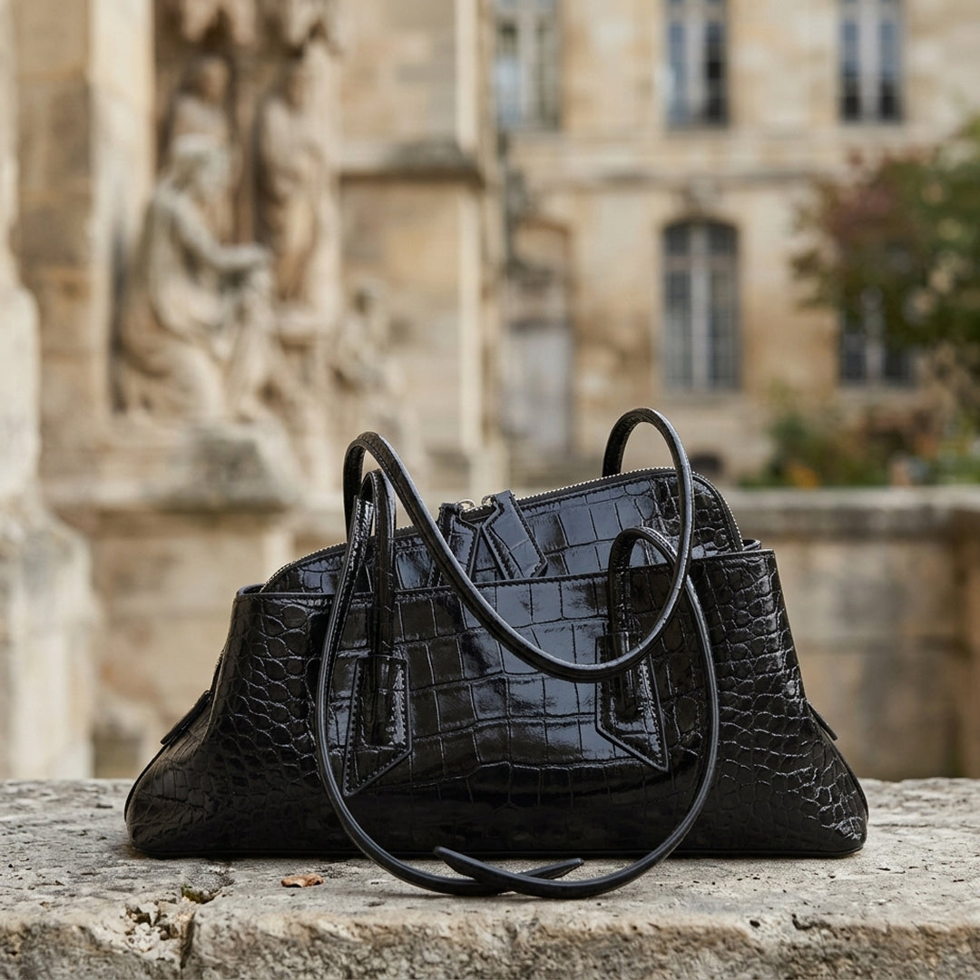 Ottoline Croco Leather Shoulder Bag