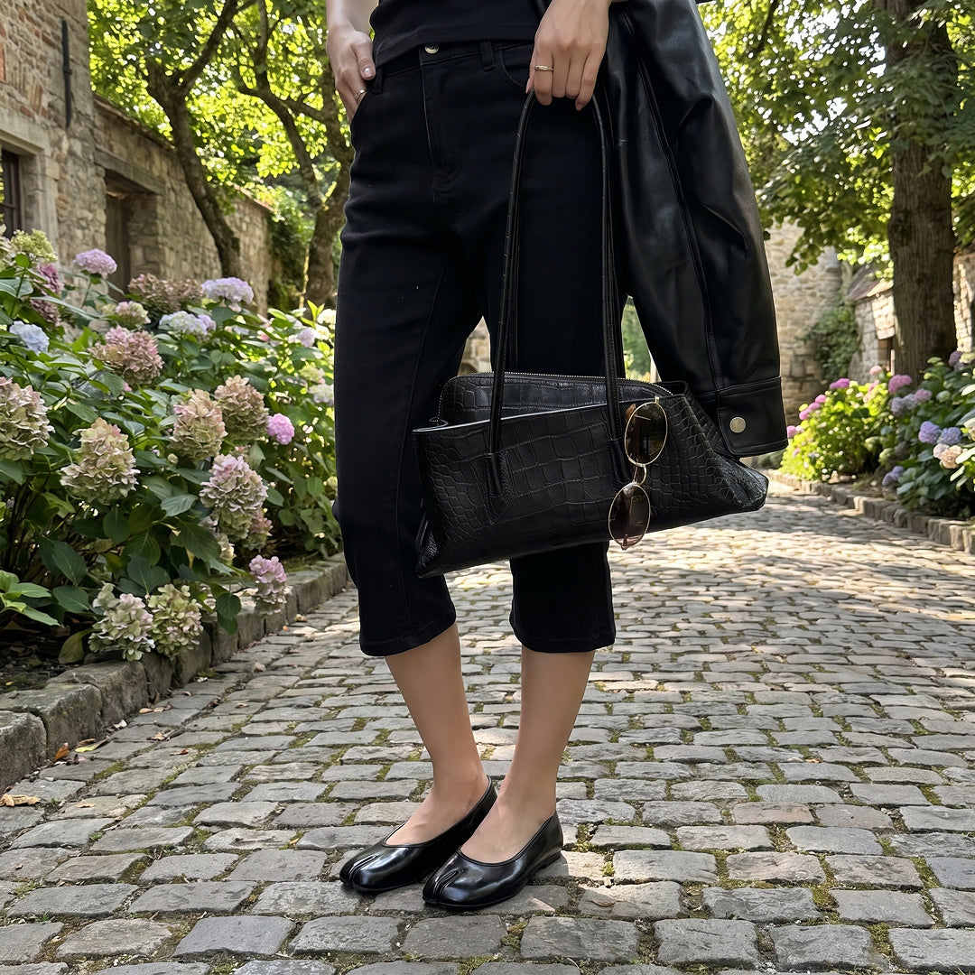 Ottoline Croco Leather Shoulder Bag