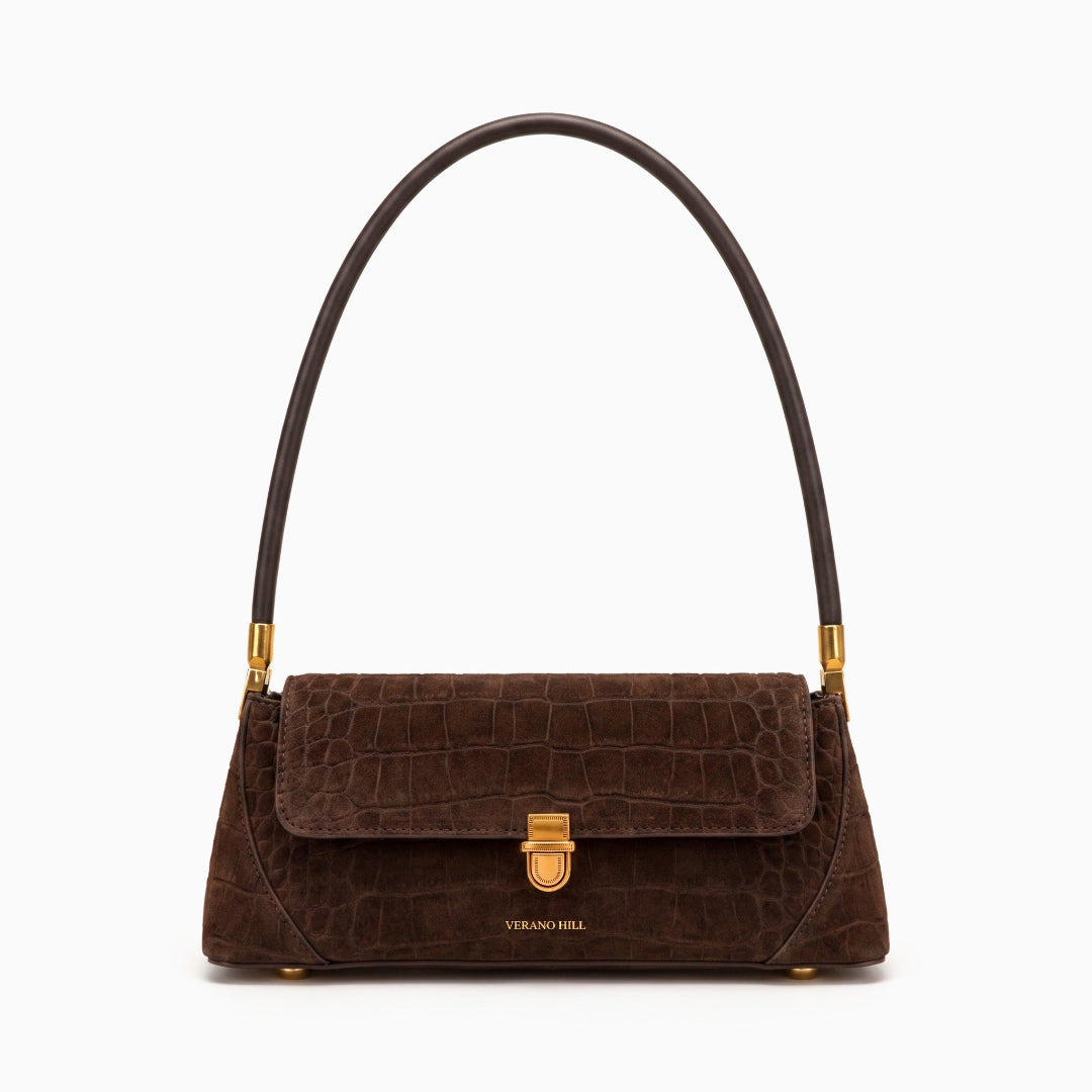 Parisienne Croco Shoulder Bag