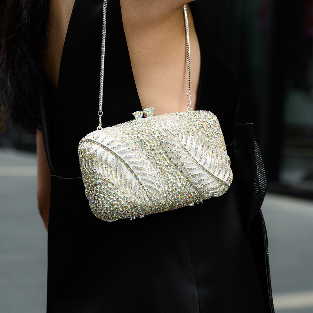 Sparkling Leaves Clutch Tasche