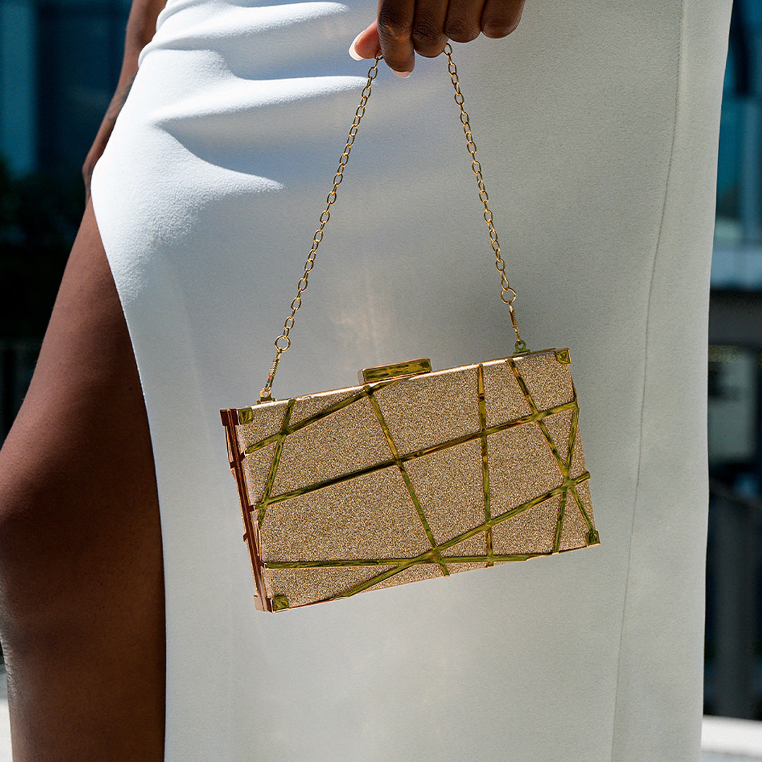 Geometrische Clutch-Tasche