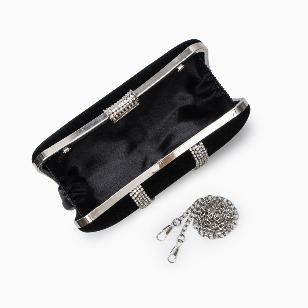 Glitzernde Clutch-Tasche aus Samt