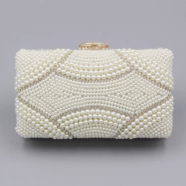 Violeta Perlen Clutch Tasche