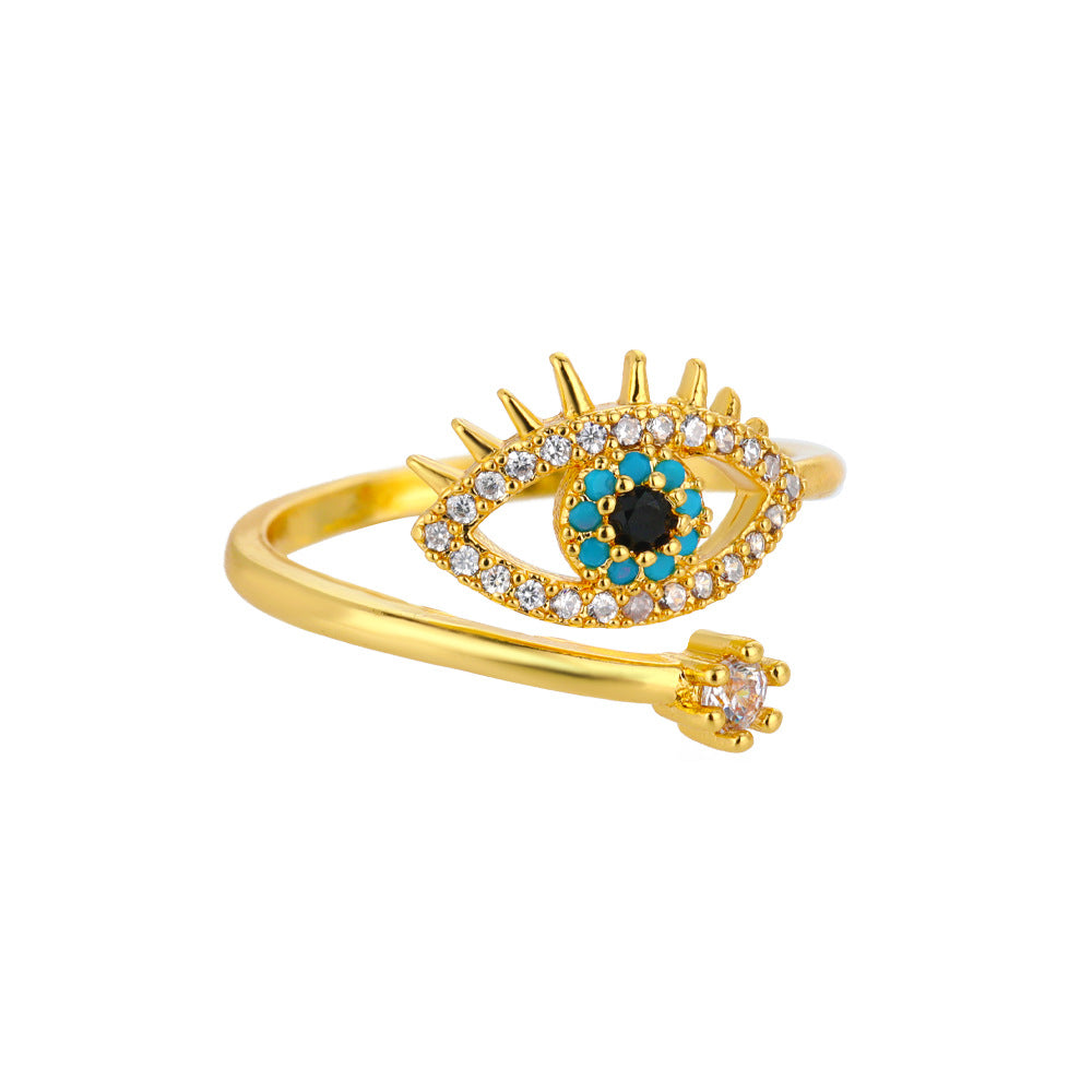 Blauer Evil Eye Ring