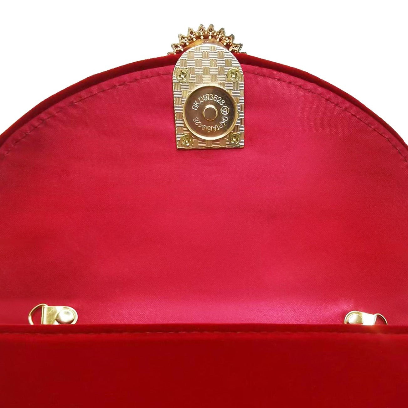 Priscilla Rote Samt-Handtasche